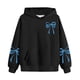 thumbnail image 5 of Sudadera con capucha para niña, con estampado de color, manga larga, informal, deportiva, con capucha, manga larga, sudadera con capucha, top con inserciones en los hombros, blusa de poliéster para ni, 5 of 7