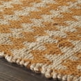 thumbnail image 4 of Chevron Handwoven Jute and Cotton Tassel Eco-Friendly Indoor Area Rug by Blue Nile Nills - 2' x 3', Gold, 4 of 6