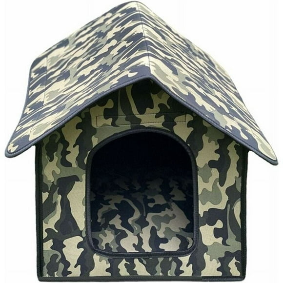 Cats' Cozy Castle, Large Outdoor Cat House Weatherproof, Collapsible Indoor Outdoor Shelter with Side Door Design for Garage Porch Barn Balcony Corridor, Semi-Enclosed for Winter Bliss