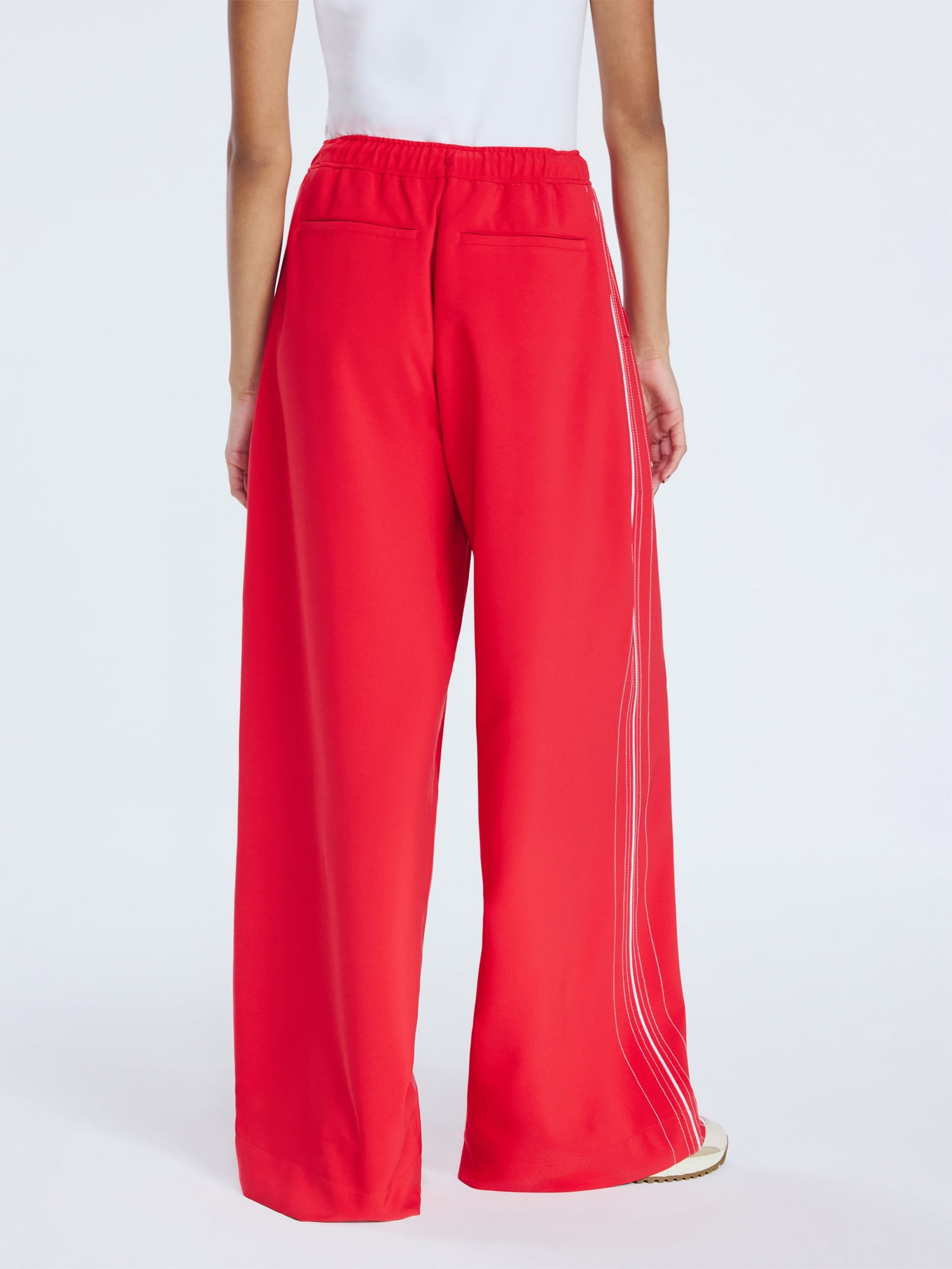 Free Assembly Women's and Women's Plus Side Stripe Pull-On Pants, 31" Inseam, Sizes XS-4X