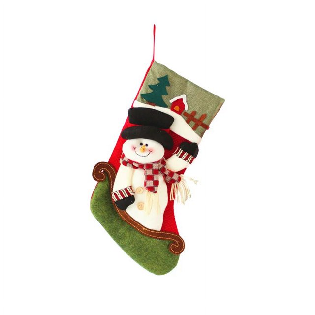 Calcetines navideños de 1/3 piezas, medias de Papá Noel, muñeco de nieve, alce, colgante para árbol de Navidad, bolsas de regalo, decoraciones navideñas