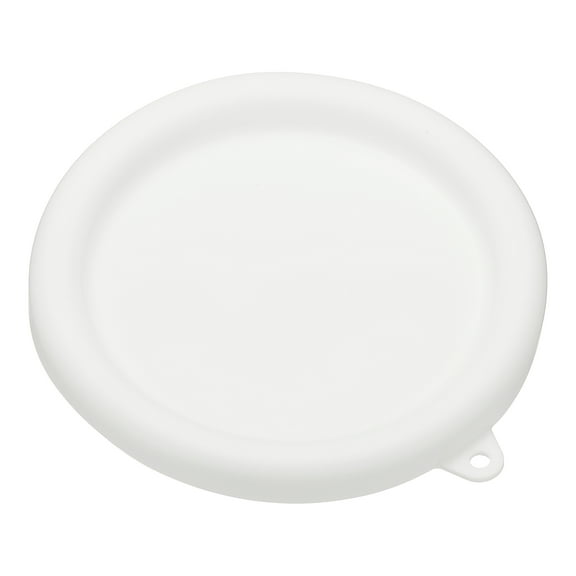 Uxcell 1Pcs Silicone Lids Cover for Glass Mixing Bowls Ice Cream Machine, Refrigerator Dishwasher & Microwave Safe, White