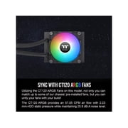 Thermaltake TH120 ARGB Sync V2 CPU Liquid Cooler/AlO Liquid Cooling/Fan 120mm*1/PWM 500~2000 RPM/Mirror Waterblock/MB ARGB Sync Control, CL-W360-PL12SW-A