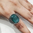thumbnail image 4 of Emerald Corundum Mans Ring, Natural Emerald Corundum, May Birth Ring, Silver Jewelry, 925 Silver Ring, Gift, Heavy Mens Ring, Arabic Design, Ottoman Style Ring, Christmas, Turkey Mens Signet Ring, 4 of 7