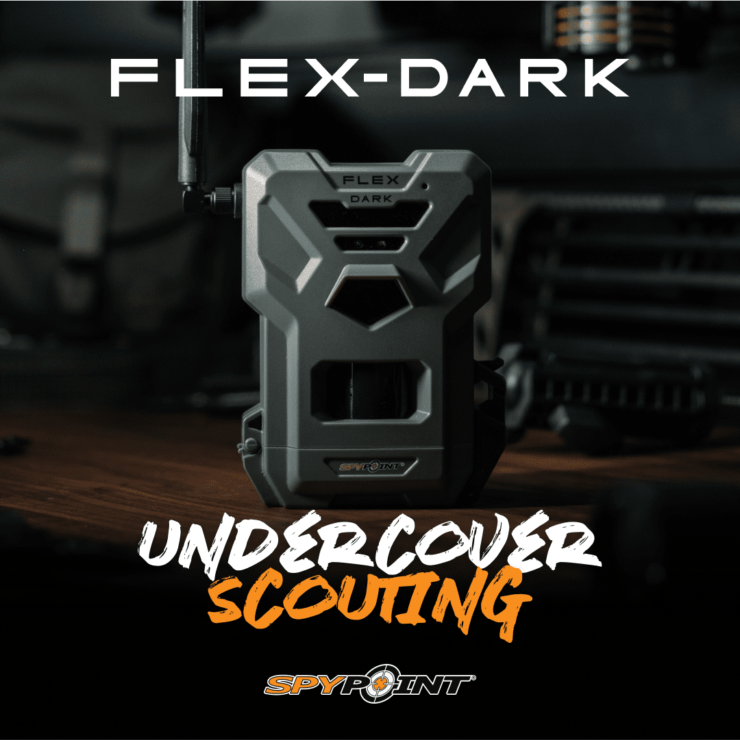 SPYPOINT Flex-Dark Cellular Trail Camera, 40MP Photos and 1080p Videos w/Sound, Double The Battery Capacity, GPS-Enabled, Dual-SIM LTE Connectivity, 100' Flash & Detection Range, 4 Capture Modes