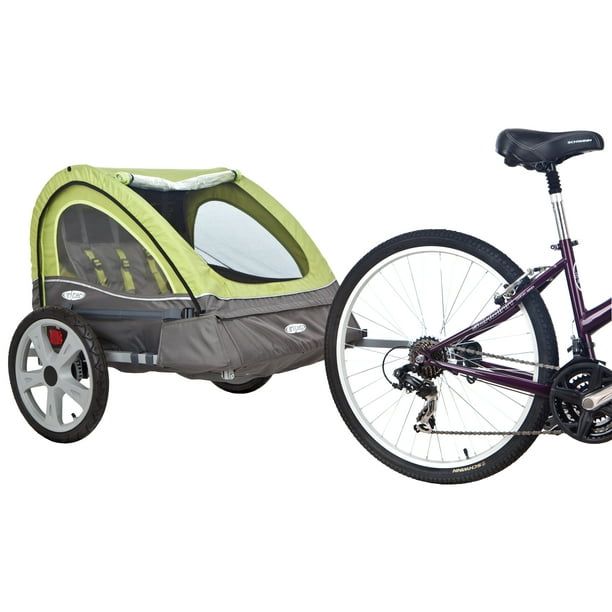 InStep Sierra Double Bicycle Trailer, 16 inch wheels, folding frame
