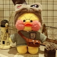 thumbnail image 5 of Patos amarillos de 30 cm con ropa de Lalafanfan Cafe, peluches suaves, juguetes relajantes, muñecos de animales, almohadas para niñas, regalos de cumpleaños, 5 of 5