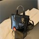 thumbnail image 3 of Bolso Hombro Cuero PU Bolso Mano Mano Con Bolso Cuerpo Cruzado para Mujeres (negro), 3 of 9