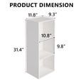 thumbnail image 2 of VAFHYLLIS 3 Cube Storage Organizer, 3 Tier Cube Low Bookcase Freestanding Storage Display Organizer for Home Office, Three-Cubes Open Shelf Short Bookshelf (Retro Brown, 3 Cube), 2 of 10