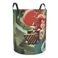 thumbnail image 2 of Ariel Round Single Layer Dirty Clothes Basket Durable Oxford Cloth Waterproof Portable Foldable Bathroom Laundry Storage Bag with Handle Small., 2 of 7