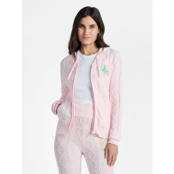 Wicked, Junior's Graphic Sweater Knit Hoodie, Elphaba Glinda Icons, Sizes XXS-XXL