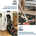 thumbnail image 3 of Hasoo Washable Living Room Area Rug 10x13 Large Modern Floral Soft Non Slip Indoor Black Carpet, 3 of 6