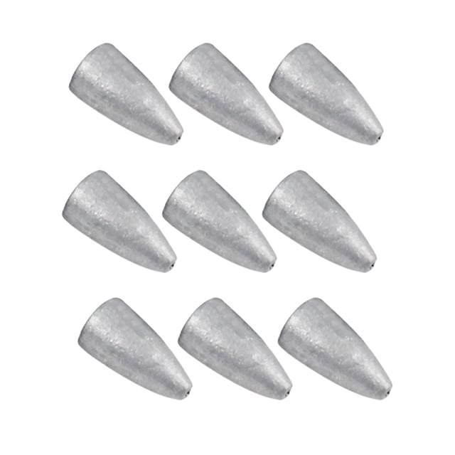Wosthever Colgante de ojiva de con agujero pasante, pared interior lisa, diseño aerodinámico, pesos, superficie brillante, equipo de pesca Pescar 7g Wosthever OD020945-04