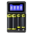 thumbnail image 4 of Cargador de batería SEIVI PC con pantalla LCD USB de protección inteligente negra de cuatro ranuras para pilas AA, AAA y Ni-MH., 4 of 11