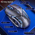 thumbnail image 3 of Gaming Mouse Wired,6 Buttons, 4 Adjustable DPI Up to 3200 DPI, 7 Circular & Breathing LED Light, Multifunction Wired Mouse Used for Games and Office (Black), 3 of 4