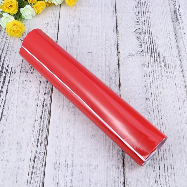 CHICHUMID Bright Red 15.7x11.8x0.08in Car Sticker 1Pcs Memory Function PVC Film for Car Wrap Adhesive Film