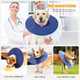 thumbnail image 4 of Adjustable Dog Recovery Collar - Soft Cone Collar Alternative for Dogs & Cats After Surgery - Breathable E Collar for Large/Medium/Small Pets - Blue M, 4 of 4