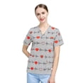 thumbnail image 5 of Ropa quirúrgica estampada, traje dividido de manga corta, ropa de mano para cepillo de médico, ropa de trabajo de verano de algodón fino para quirófano quirúrgico, 5 of 5