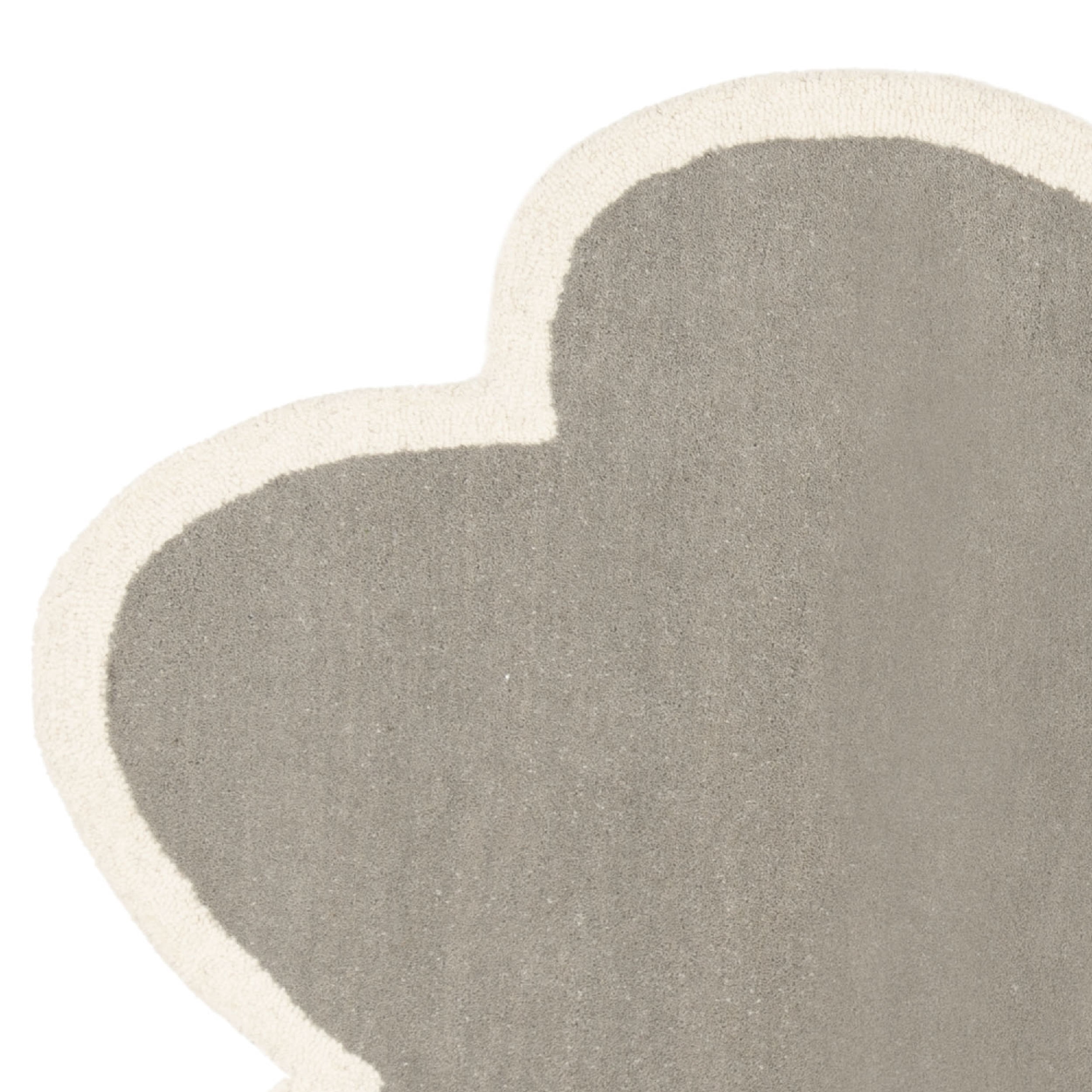 SAFAVIEH Kids Gladys Cloud Shape Wool Area Rug, Grey/Ivory, 4' x 6' Swivel