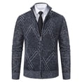 thumbnail image 5 of Miluxas Men's Cardigan Sweaters Casual Full Zip Sweaters Knitted Cardigan with Pockets Dark Gray, 5 of 5