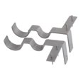thumbnail image 3 of Curtain Rod Wall Bracket Hooks, 2 Pcs Double Drapery Rod Holders Hardware Window Curtain Rod Support Hanger For, 3 of 8