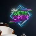 thumbnail image 2 of Handmadetneonsign Yes We're Open Led Sign, We Are Open Neon Sign, Open Led Light, Custom Text Neon, 2 of 5