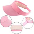 thumbnail image 2 of Sombrero para el sol para mujer Sombrero para el sol con protección ultravioleta para hombre Sombrero deportivo ajustable Sombrero para golf Tenis Running Béisbol (rosa), 2 of 5
