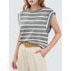 thumbnail image 3 of Camiseta Sin Mangas Informal de Verano para Mujer con Rayas Grises S, 3 of 6