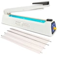 thumbnail image 1 of Impulse Heat Sealer for Plastic Bags, 16 Inch Heat Sealer, Iron Shell, Plastic Bag Sealer, Manual Poly Bag Heat Sealer Machine, 3mm Sealing, 4 Free Replacements Kit(Included 2 Cutter&Sealer Lines), 1 of 7