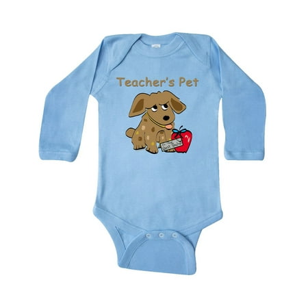 

Inktastic Teacher s Pet Gift Baby Boy or Baby Girl Long Sleeve Bodysuit