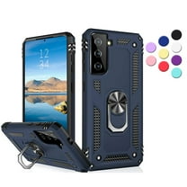 Entronix for Samsung Galaxy S21 Plus Heavy Duty Case with Rotating Ring Military Grade Protection with Shockproof Kickstand Cover for S21 Plus 5G 6.7 inch (Navy)