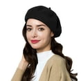 thumbnail image 2 of Women's Winter Beret Hat Knitted Beanie Cap Autumn Winter Hat French Classic Beret, 2 of 6