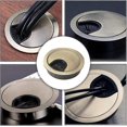 thumbnail image 3 of Computer Grommet Metal Cable Grommet Computer Desk Cable Hole Cover For Desks Office Worktops (4pcs, Cyan Color), 3 of 5