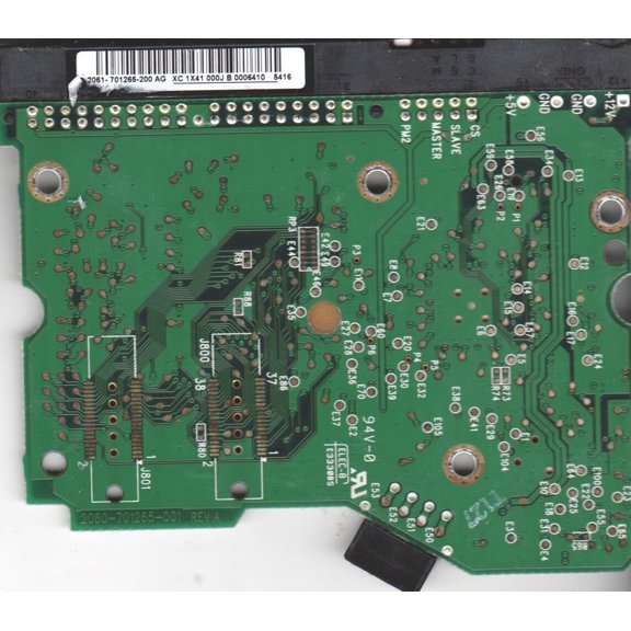 WD1600JB-40GVC0, 2061-701265-200 AG, WD IDE 3.5 PCB