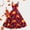 Brick Red, variant on Stylish Versatile Comfortable Thanksgiving Turkey Print Oversized Skirt Petite Dresses Size 12 Satin Wrap Dress for Women Short Dresses Formal Strapless Dresses Dressy Dresses for Wedding Guest Long