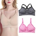 thumbnail image 4 of Women's Wirefree Breastfeeding Bra Maternity Nursing Bra Push Up Pregnant Underwear, 4 of 5
