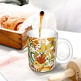 thumbnail image 3 of Yiaed 70s Groovy Hippie Print Ceramics Coffee,Large Handle Design,Extra Large Tea and Coffee Cup for Office and Home Mugs, 3 of 6