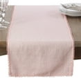 thumbnail image 4 of SARO 15062.LC1672B 16 x 72 in. Rectangle Pompom Design Table Runner  Lilac, 4 of 5