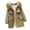 Khaki, variant on HAPIMO Women'S Winter Coats Fleece Parkas Anoraks Detachable Faux Fur Hooded Jacket Coats Puffer Jackets Thicken Coat Black M