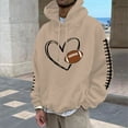 thumbnail image 4 of LUOGENLI Men Hoodies Blanket Men's Hoodies & Sweatshirts Casual Pullover with Football Print Loose Fit Hooded Sweatshirt for Autumn Winter Comfortable Streetwear Mens Hoodies Graphic Car Khaki Size M, 4 of 4