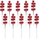 thumbnail image 1 of KAIYANG Corona navideña de 7 cabezas con bayas de acebo artificiales, decoración artesanal, 10 piezas, COLOR 1, 1 of 5