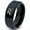Black Bevel Polish Tungsten, variant on Tungsten Hissing Snake Python Serpent Band Ring 8mm Men Women Comfort Fit Black Dome Polished