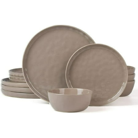 

Famiware Mars Dinnerware Sets 12 Pieces Dish Sets Brown