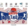 thumbnail image 5 of Decoraciones de fiesta de béisbol Béisbol Feliz cumpleaños Telón de fondo Banner Béisbol Suministros de fiesta de cumpleaños para niños Niños para fiesta de cumpleaños de béisbol grande De, 5 of 5