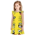 thumbnail image 1 of Goofa Motif SpongeBob SquarePants Chemises de Nuit Douces et Audacieuses pour Filles - Manches Courtes & Robe de Nuit Graphique à Manches Courtes Pyjamas - Vêtements de Nuit pour Filles (4-14 Ans) - Petit, 1 of 6