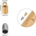 thumbnail image 3 of 40pcs 2 Colors Column Cord Ends Stainless Steel End Caps Tube Leather Cord Ends Golden & Stainless Steel Color Cord Terminators for DIY Necklaces Bracelets Jewelry Making, 3 of 9