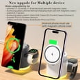 thumbnail image 3 of 4 in 1 Wireless Charger Station Foldable Magnetic Charger Dock for iPhone 15 14 13 12 Samsung Galaxy S24 S23 S22 AirPods iWatch 9 8 7 6 Ultra Galaxy Watch serial, 3 of 13