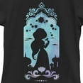 thumbnail image 2 of Girl's Aladdin Jasmine Watercolor Silhouette Graphic Tee Black Medium, 2 of 4