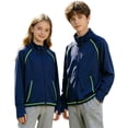 thumbnail image 4 of Girls Zip Up Workout Jacket Lightweight Athletic Horse Riding Jackets Cropped Gym Yoga Track Shirts with Thumb Holes, 4 of 5