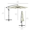 thumbnail image 7 of Best Choice Products 10ft Offset Hanging Outdoor Market Patio Umbrella w/ Easy Tilt Adjustment - Ivory, 7 of 7